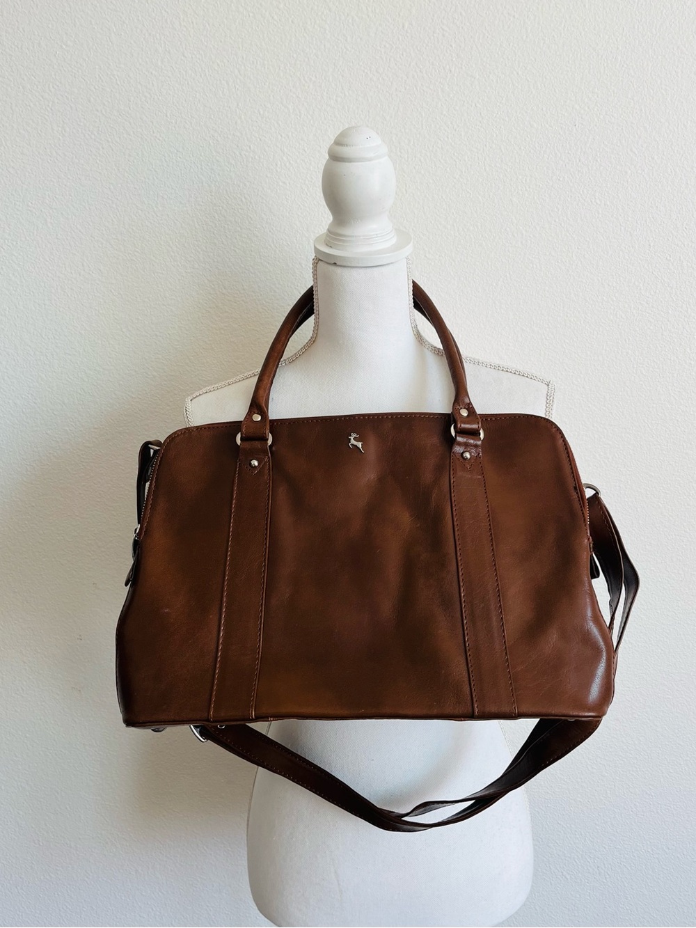 Ashwood leather Gina Bridge Tote bag cognac Brown handbag